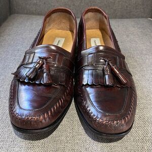 David Taylor leather  loafer with tassel
